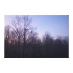 Winter Moon Morning Landscape Photography Canvas Print