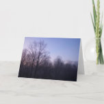 Winter Moon Morning Landscape Photography Card