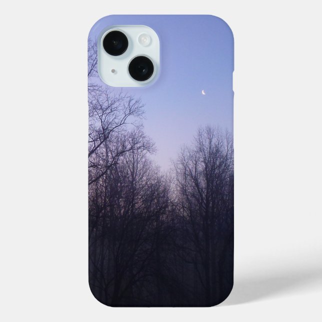 Winter Moon Morning Landscape Photography Case-Mate iPhone Case (Back)
