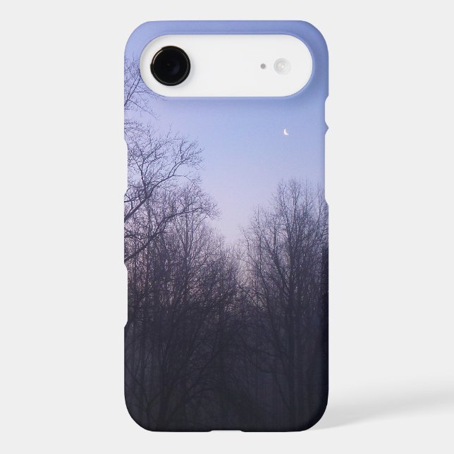 Winter Moon Morning Landscape Photography Case-Mate iPhone Case (Back)
