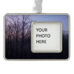 Winter Moon Morning Landscape Photography Christmas Ornament