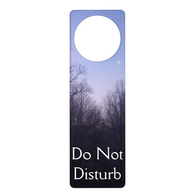Winter Moon Morning Landscape Photography Door Hanger (Front)