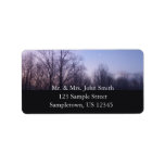 Winter Moon Morning Landscape Photography Label