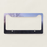 Winter Moon Morning Landscape Photography License Plate Frame