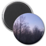 Winter Moon Morning Landscape Photography Magnet
