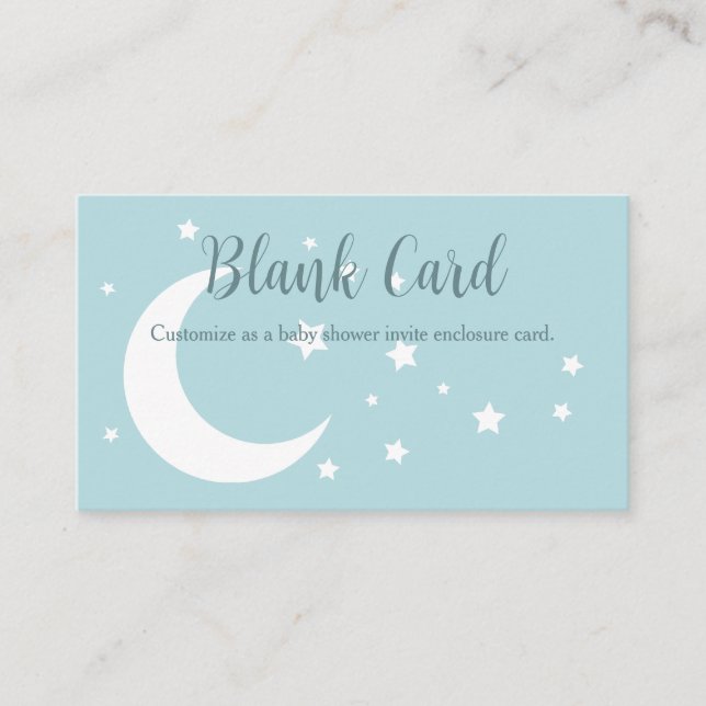 Winter Moon & Stars Enclosure Card (Front)