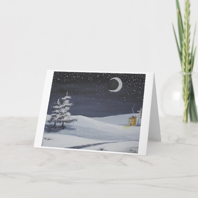 Winter Moonshadows Holiday Card (Front)