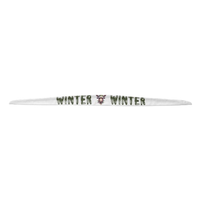 Winter Moose Theme Tie Headband (Front)