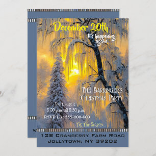 Winter Morning Beautiful Christmas Party Invite