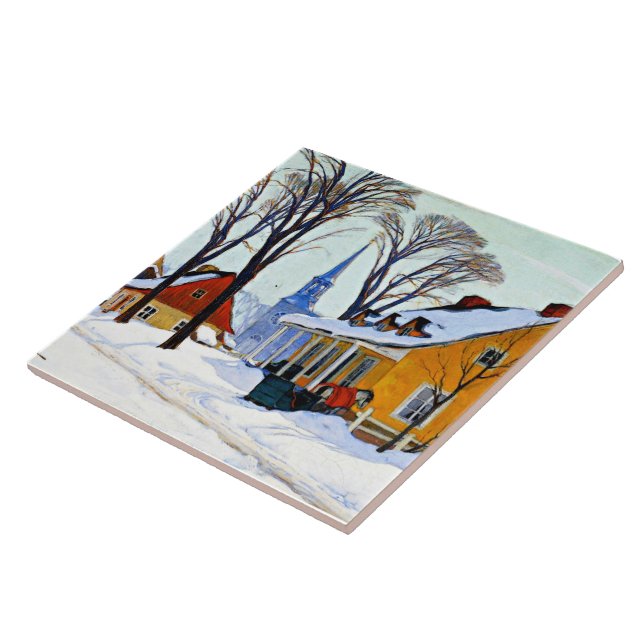 Winter Morning, fine art by Clarence Gagnon Ceramic Tile | Zazzle