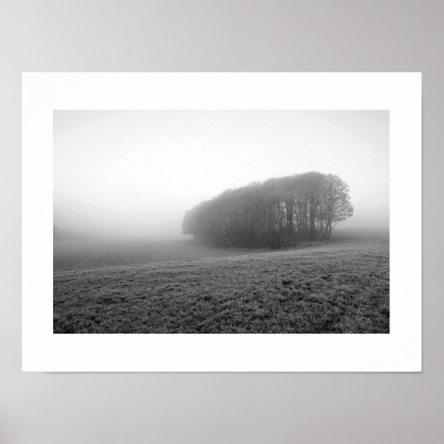 Winter Morning Mist: Cheshire, England  Poster (Front)