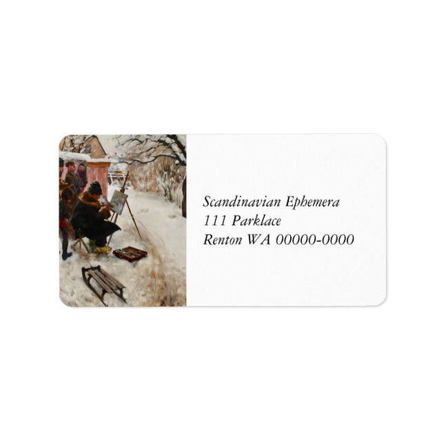 Winter Motif Åsögatan Label (Front)