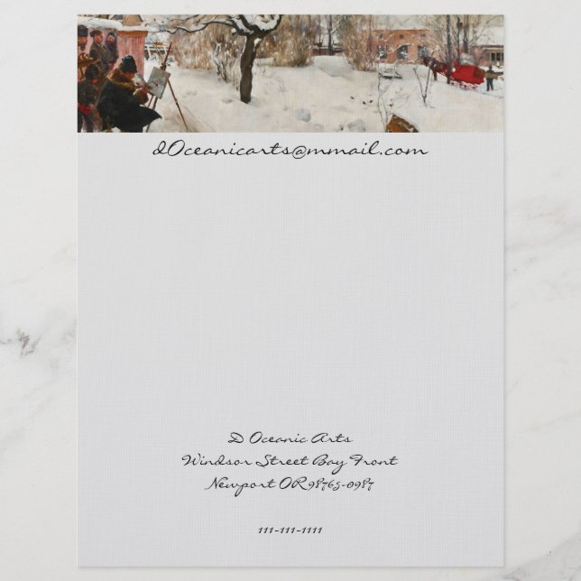 Winter Motif Åsögatan Letterhead (Front)