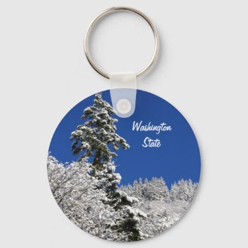Winter Mountain Arlington Washington State Keychain by PhotographyTKDesigns at Zazzle