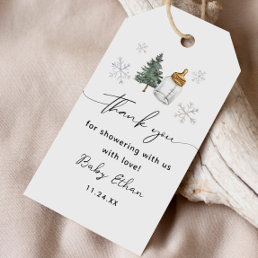 Winter Mountain Baby Shower Thank You Gift Tags