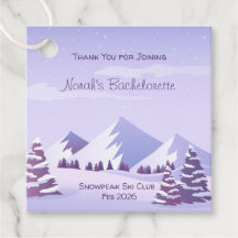 Winter Mountain Bachelorette Personalized Square