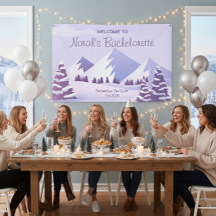 Winter Mountain Bachelorette Weekend Custom Banner