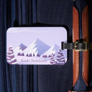 Winter Mountain Bachelorette Weekend Custom Luggage Tag