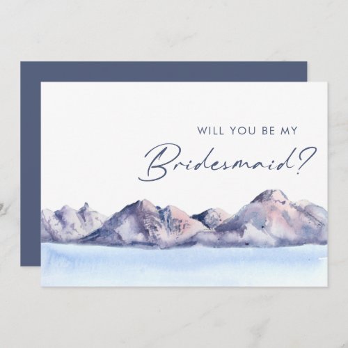 Winter Mountain Bridesmaid Proposal Invitation