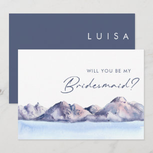 Winter Mountain Bridesmaid Proposal Invitation