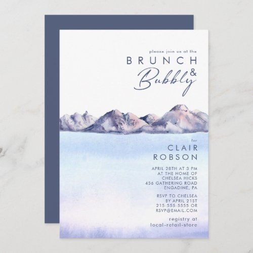 Winter Mountain Brunch and Bubbly Invitation