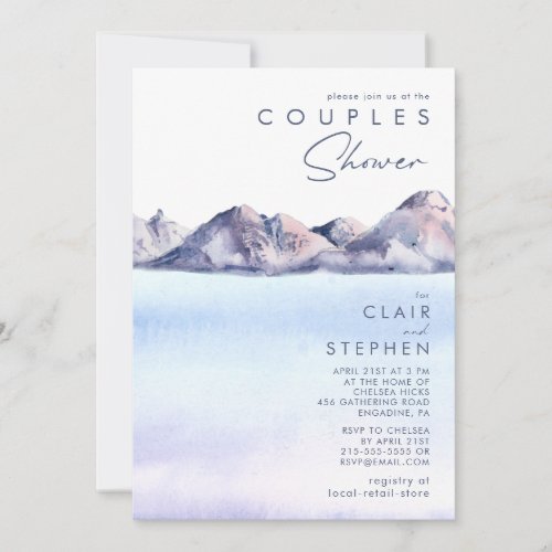 Winter Mountain Couples Shower Invitation