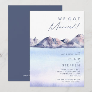 Winter Mountain Elopement Announcement