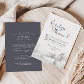 Winter Mountain Forest Front and Back Wedding Invitation