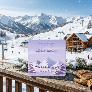 Winter Mountain Getaway Bachelorette Weekend Invitation