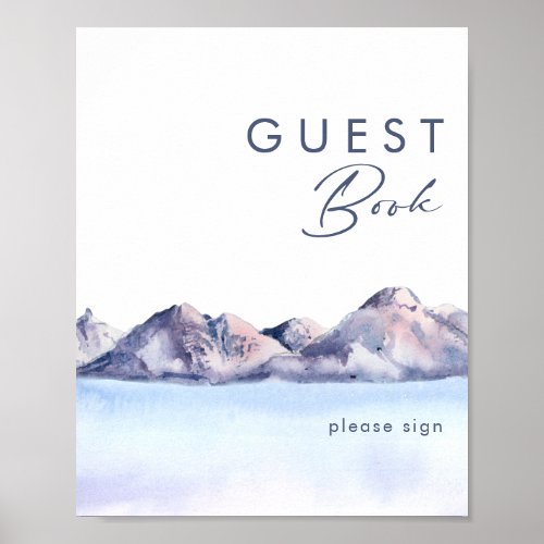 Winter Mountain Guest Book Sign