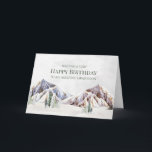 Winter Mountain Happy Birthday Grandson Card<br><div class="desc">A happy birthday card for your amazing grandson this year with a rustic winter scene of a snow covered mountain.</div>