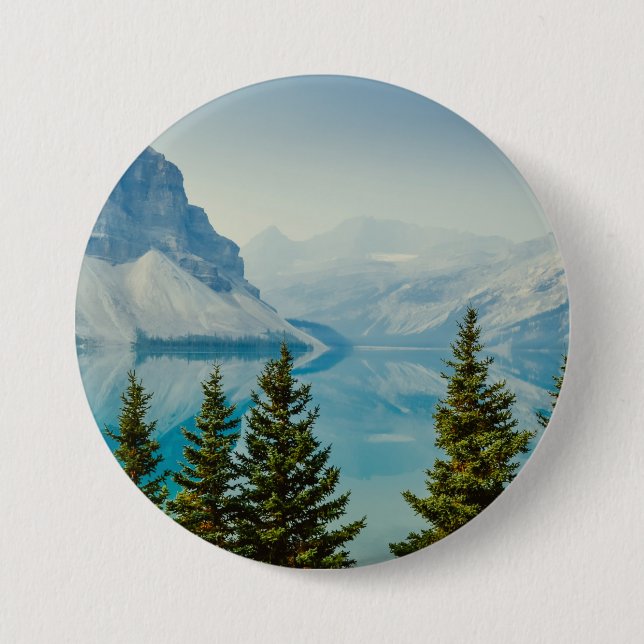 winter mountain lakes button (Front)