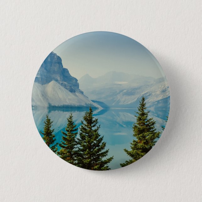 winter mountain lakes button (Front)