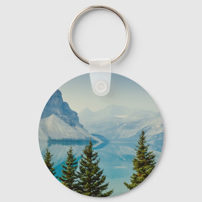 winter mountain lakes keychain (Front)