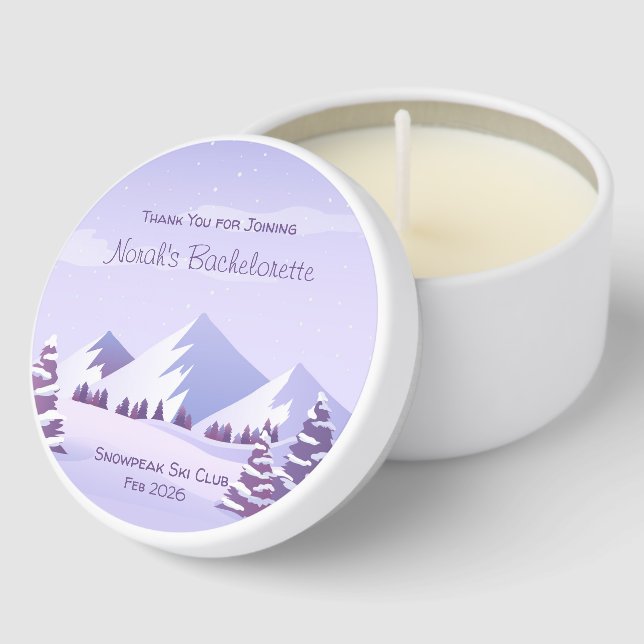 Winter Mountain Mini Candle Favor Favors (Corner)
