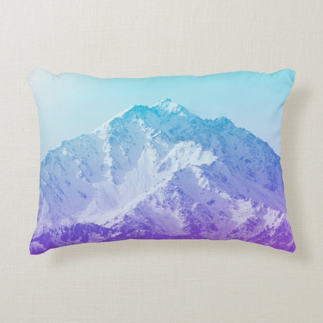 Winter mountain peakmountain,hipster,peak,photo,ba accent pillow (Front)