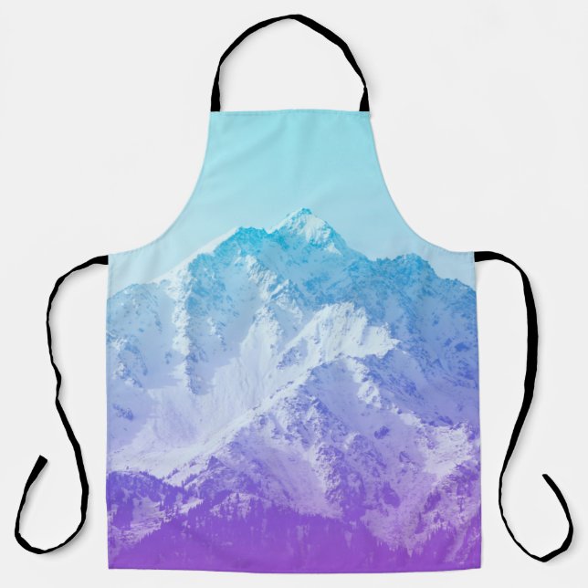 Winter mountain peakmountain,hipster,peak,photo,ba apron (Front)