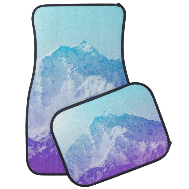 Winter mountain peakmountain,hipster,peak,photo,ba car floor mat (Set)