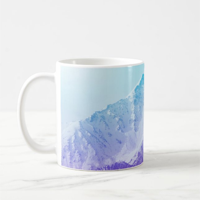 Winter mountain peakmountain,hipster,peak,photo,ba coffee mug (Left)