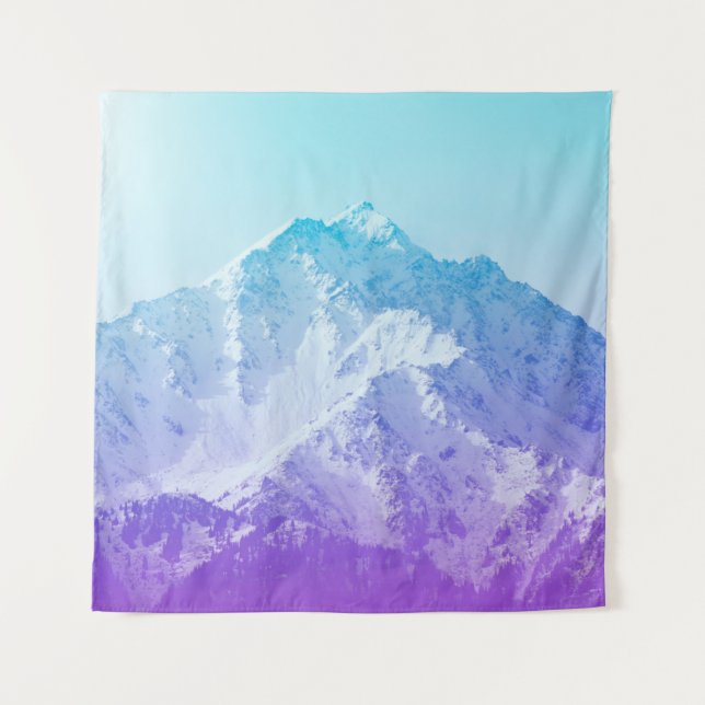 Winter mountain peakmountain,hipster,peak,photo,ba tapestry (Front)
