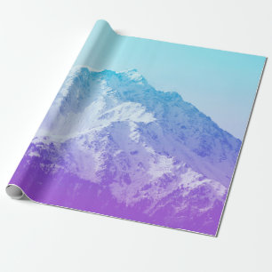 Winter mountain peakmountain,hipster,peak,photo,ba wrapping paper