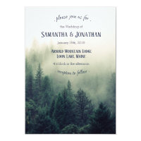 Winter Mountain Pines Wedding Invitation