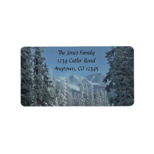 Winter Mountain Return Address Label