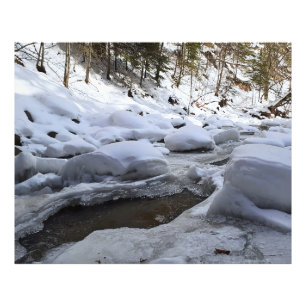 Winter Mountain River – Wild Nature Romania Photo Print