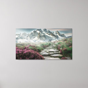 Winter Mountain Scene Canvas Print
