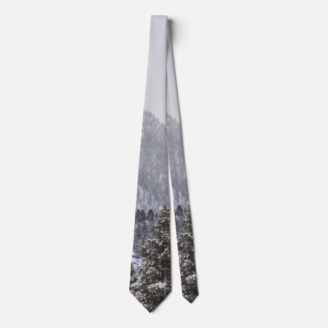 Winter Mountain Snow Neck Tie (Front)