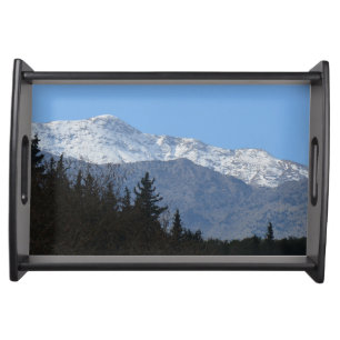Winter Mountain Snow Scene Tray