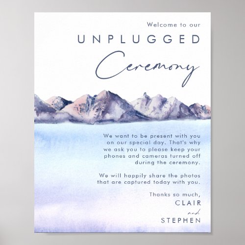 Winter Mountain Unplugged Ceremony Poster