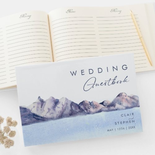 Winter Mountain Wedding Guest Book