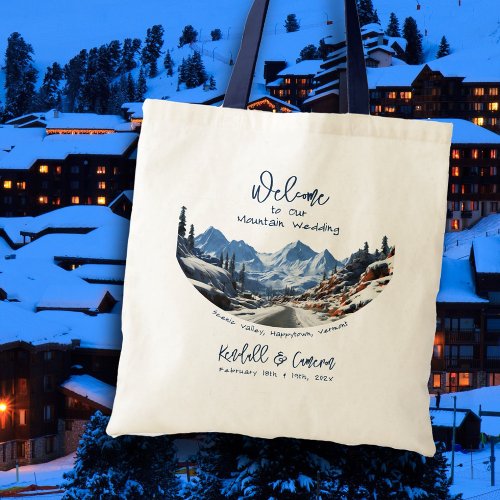 Winter Mountain Wedding Welcome Bags